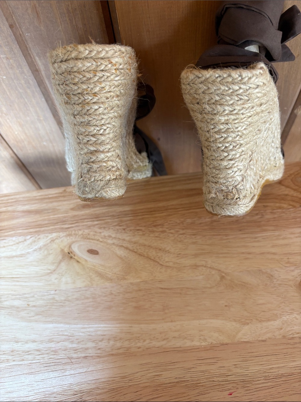 Old Navy Jute Ankle Wrap Sandal - Picture 3 of 4